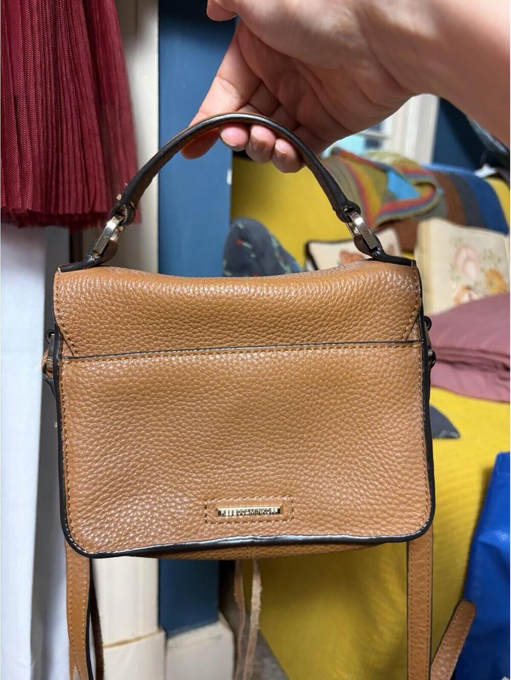 Rebecca Minkoff Mini Darren Messenger Crossbody Bag In Camel Brown. Retail $228 - Picture 3 of 8